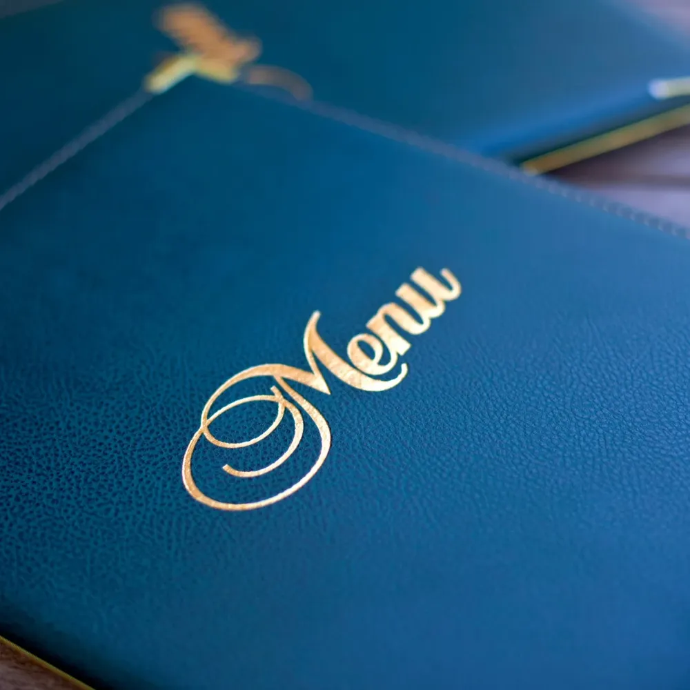 couverture de menu de restaurant